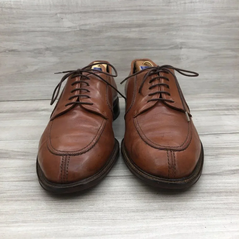 Vito Rufolo Shoes Mens 8.5M Brown Leather Lace Up Derby Oxfords